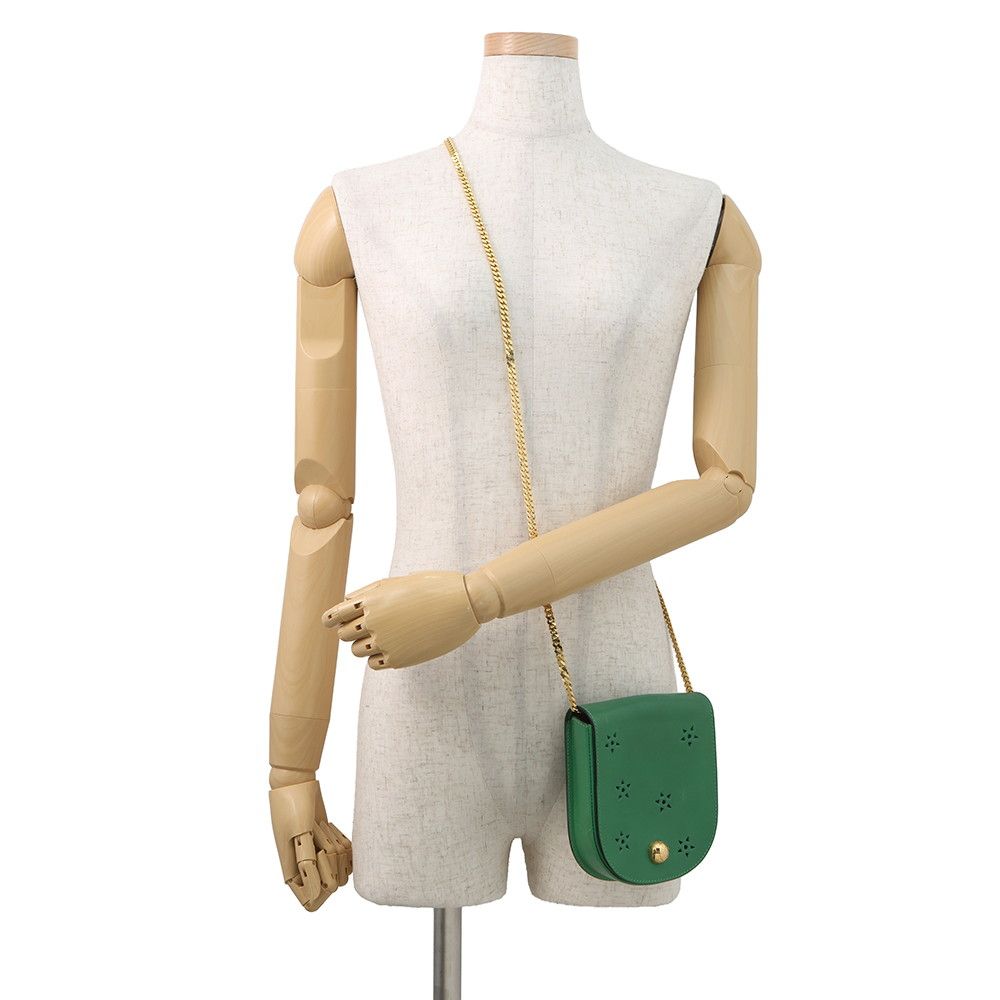 Celine Chain Shoulder Bag Star Ball Leather — view 4