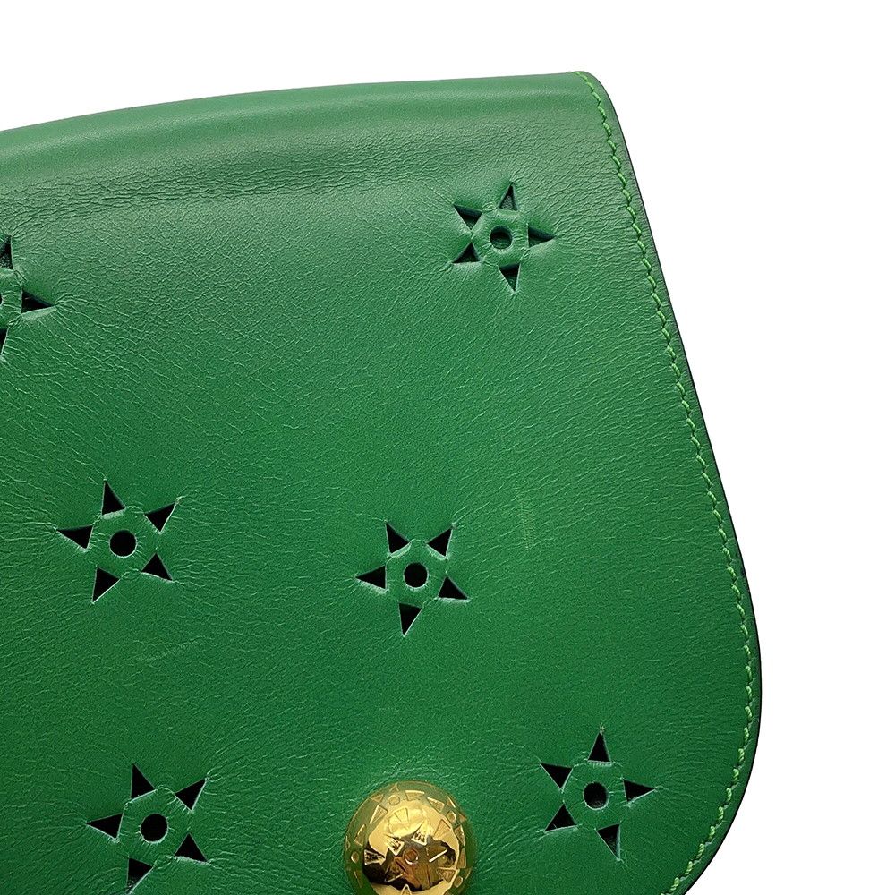Celine Chain Shoulder Bag Star Ball Leather — view 6