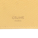 Celine Trifold Compact Wallet Bifold Leather Yellow — view 8