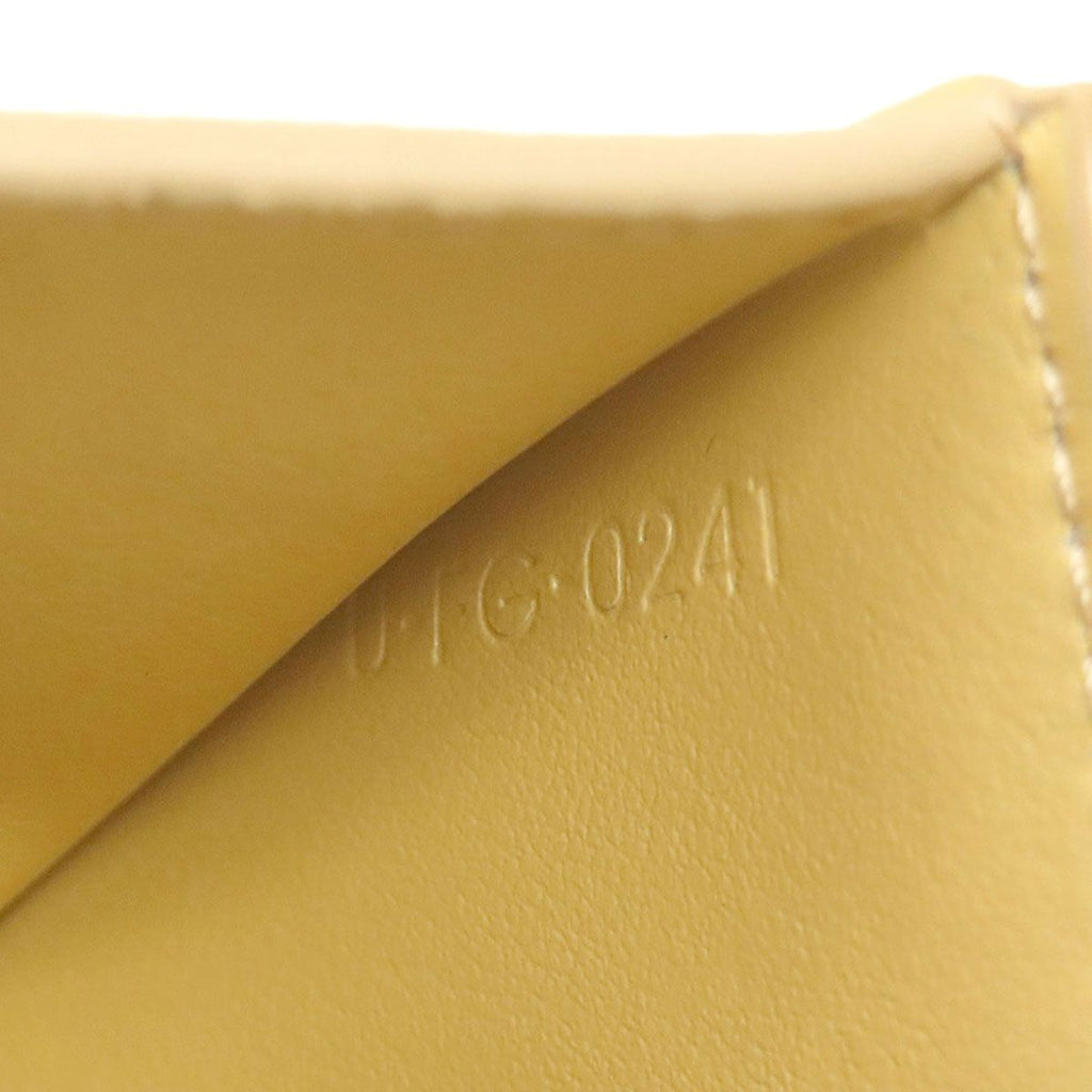 Celine Trifold Compact Wallet Bifold Leather Yellow — view 9