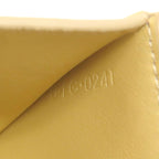 Celine Trifold Compact Wallet Bifold Leather Yellow — view 9