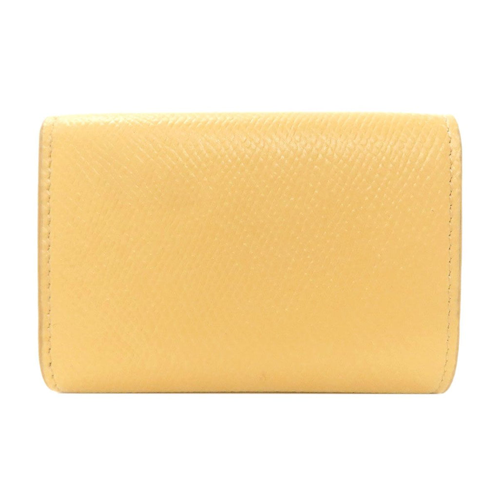 Celine Trifold Compact Wallet Bifold Leather Yellow — view 2