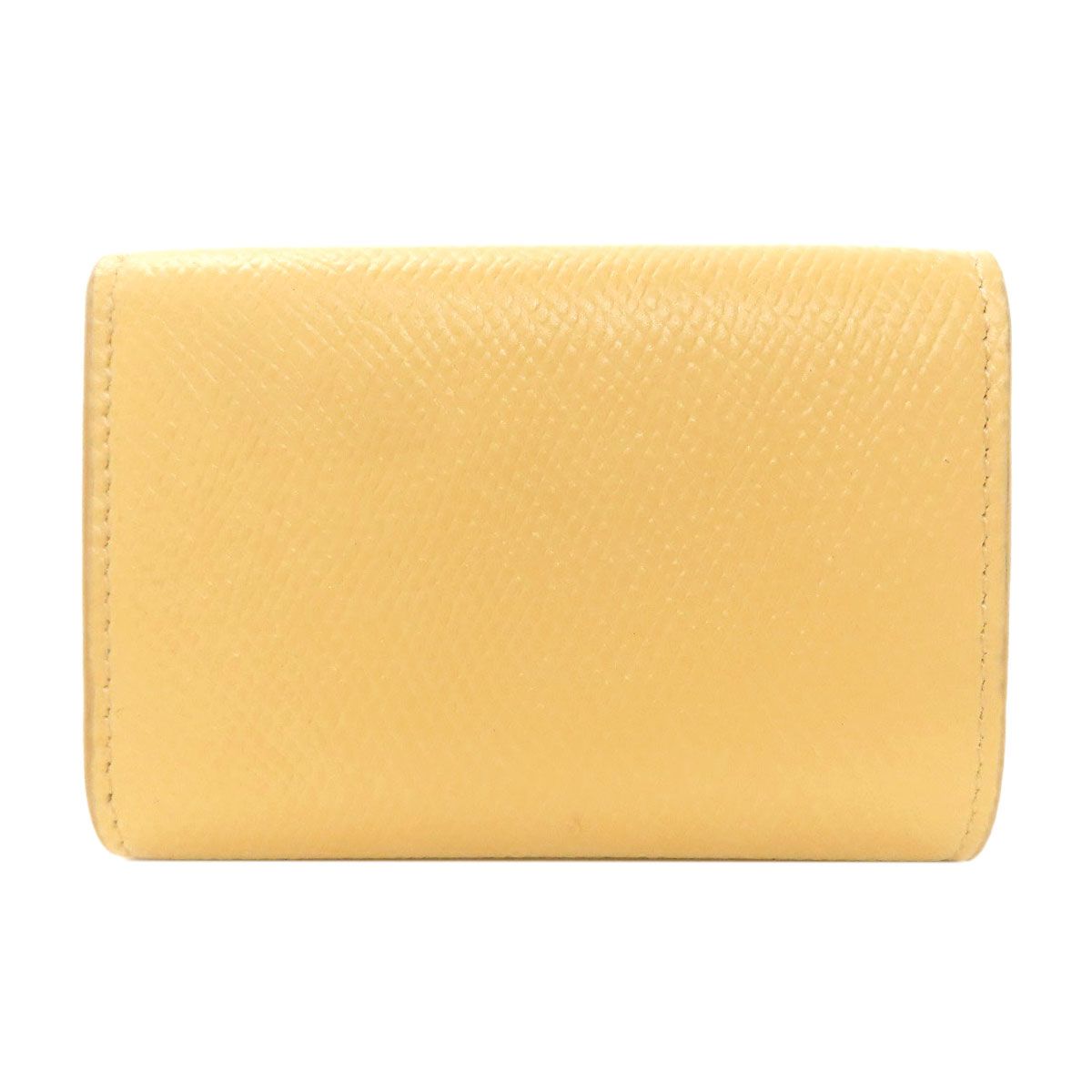 Celine Trifold Compact Wallet Bifold Leather Yellow — view 2