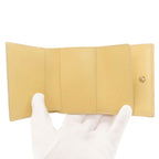 Celine Trifold Compact Wallet Bifold Leather Yellow — view 5