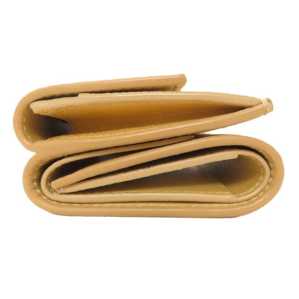 Celine Trifold Compact Wallet Bifold Leather Yellow — view 3