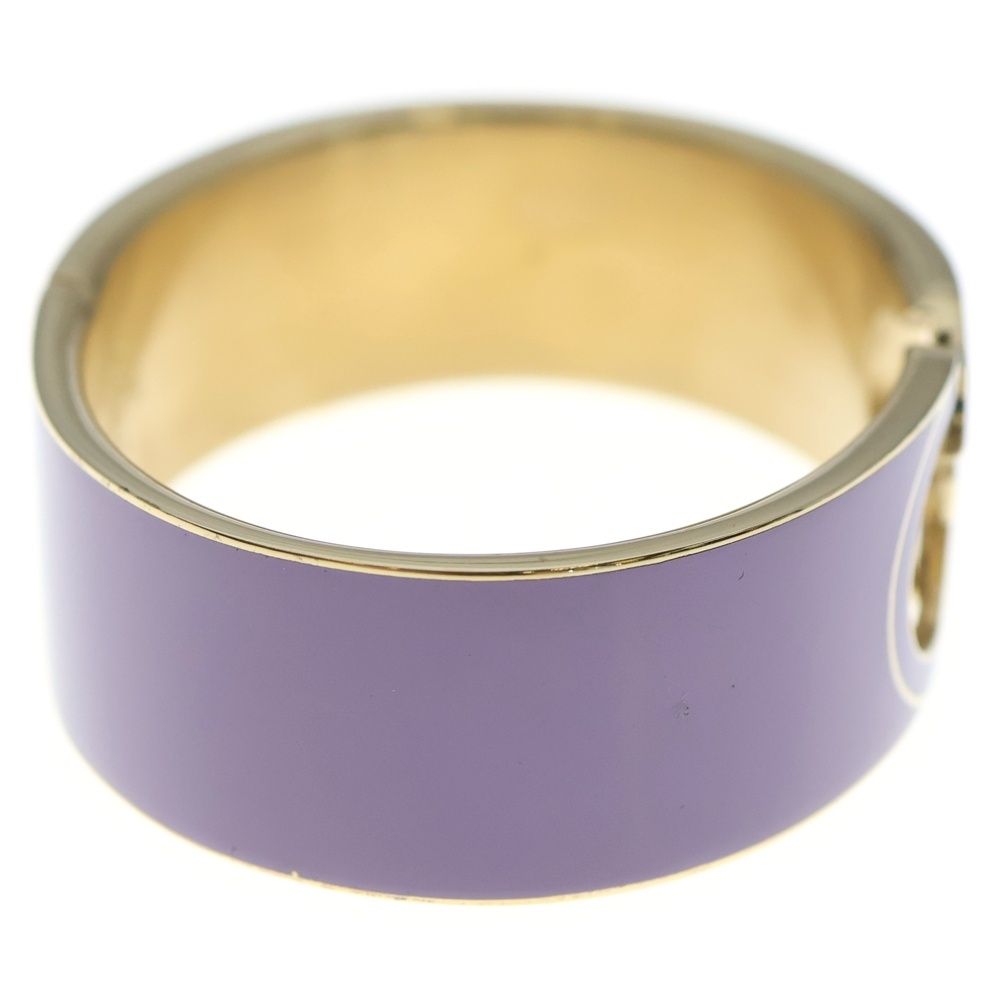 Gucci Interlocking Lacquer Calf Bracelet Bangle Purple — view 3