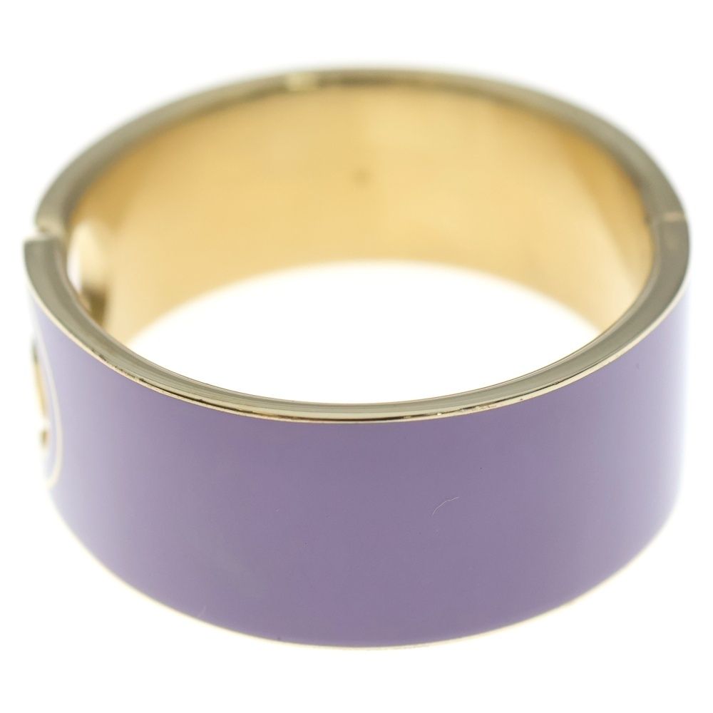 Gucci Interlocking Lacquer Calf Bracelet Bangle Purple — view 4