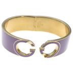 Gucci Interlocking Lacquer Calf Bracelet Bangle Purple — view 6