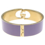Gucci Interlocking Lacquer Calf Bracelet Bangle Purple — view 2