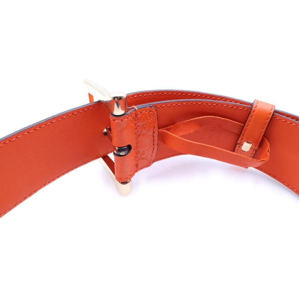 Gucci Guccissima Leather Belt Orange — view 5