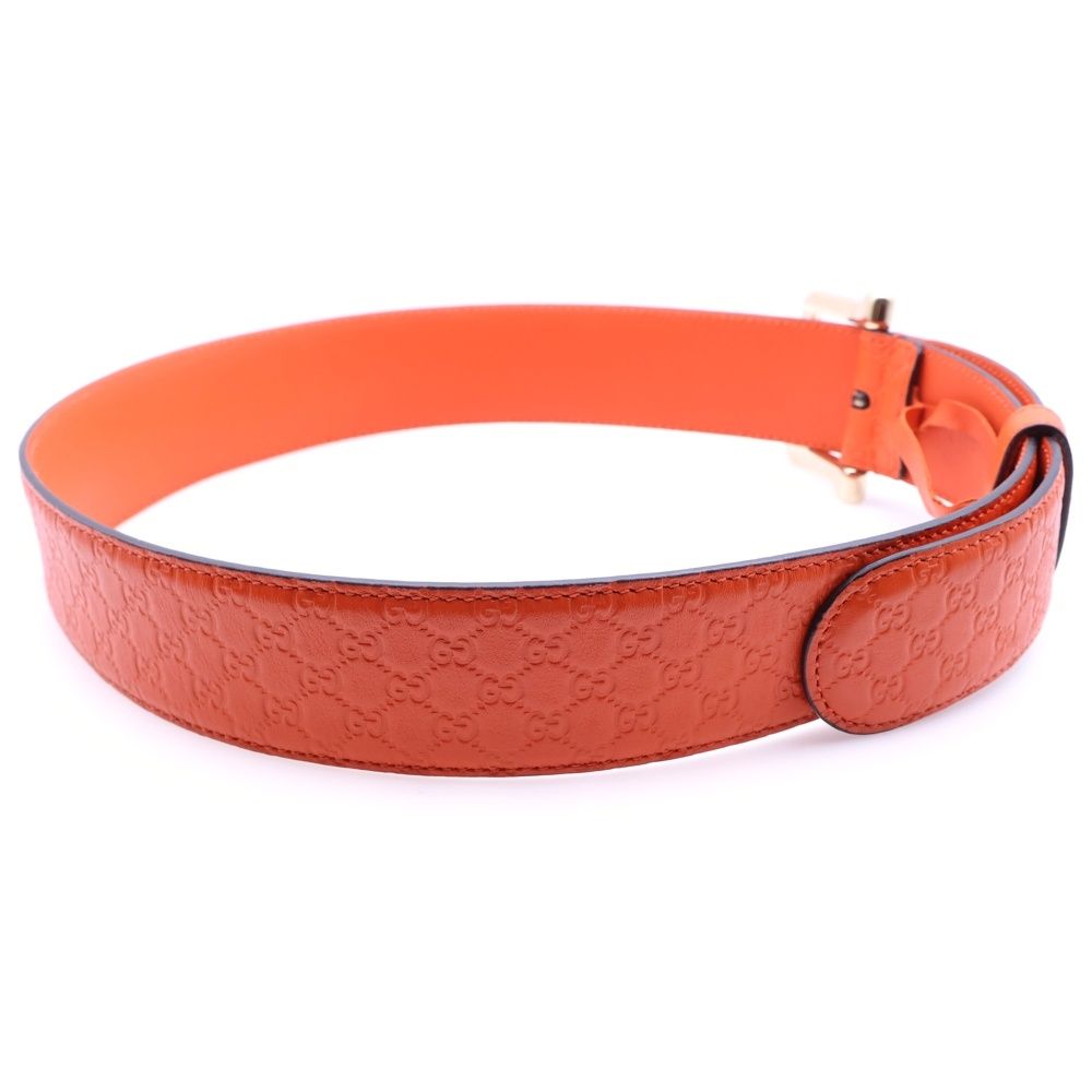 Gucci Guccissima Leather Belt Orange — view 3