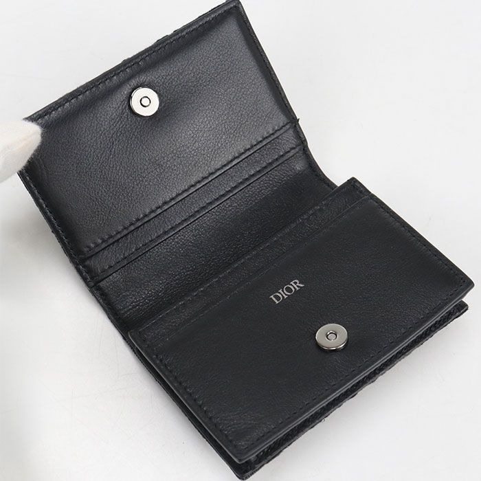Dior Business Card Holder Oblique Jacquard — view 3