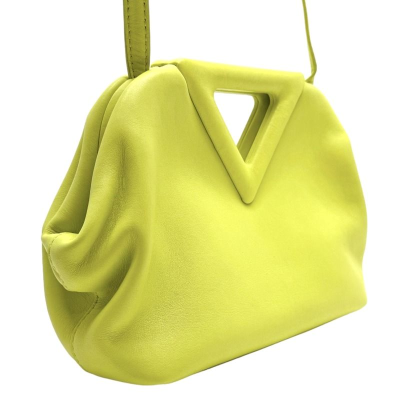 Bottega Veneta Triangle Point Small Tote Shoulder Bag Leather Green Light — view 2
