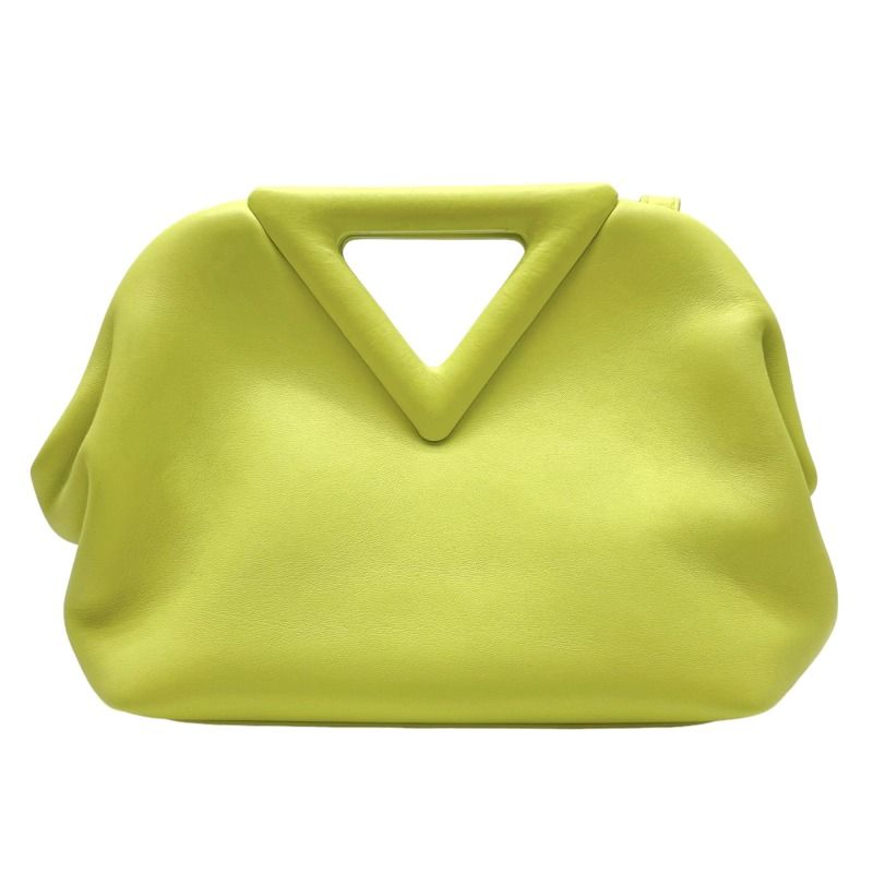 Bottega Veneta Triangle Point Small Tote Shoulder Bag Leather Green Light — view 4
