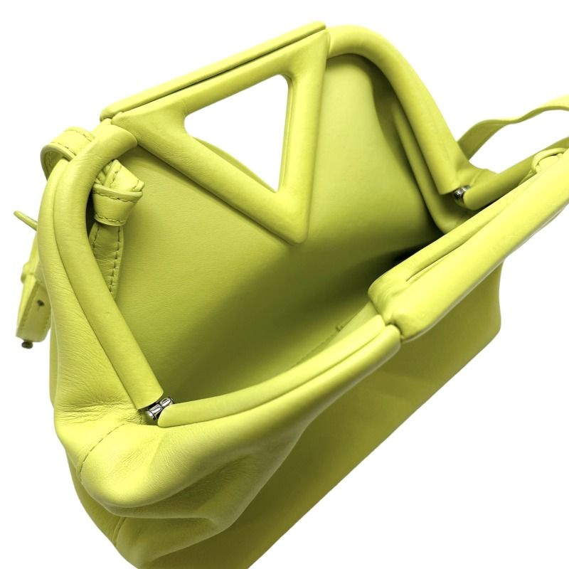 Bottega Veneta Triangle Point Small Tote Shoulder Bag Leather Green Light — view 6