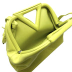 Bottega Veneta Triangle Point Small Tote Shoulder Bag Leather Green Light — view 6