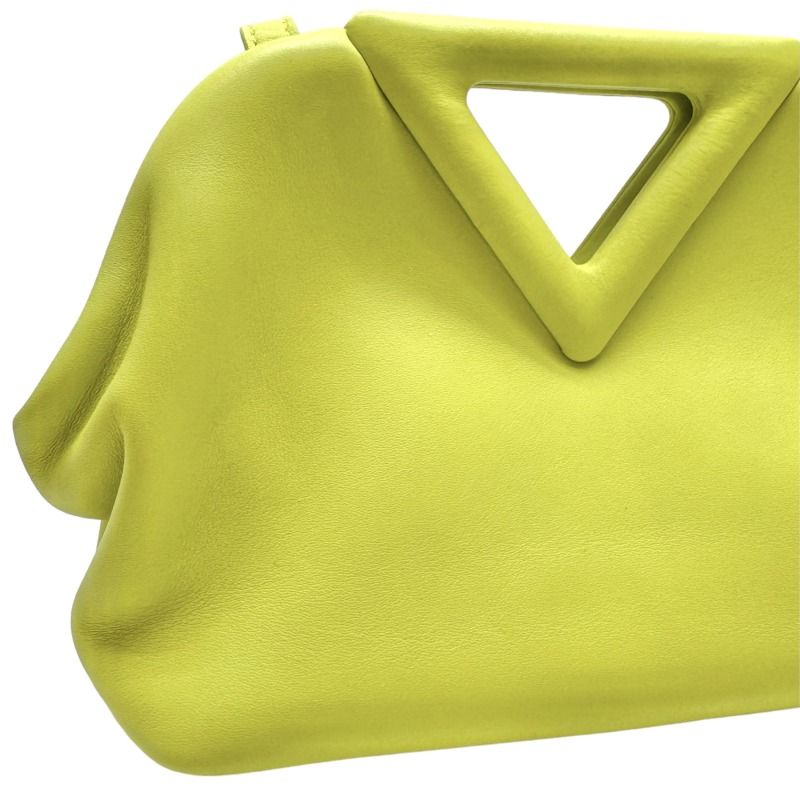 Bottega Veneta Triangle Point Small Tote Shoulder Bag Leather Green Light — view 3