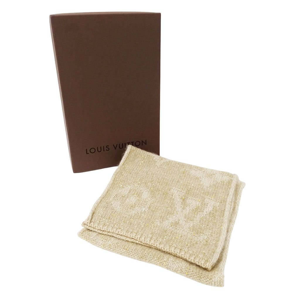 Louis Vuitton Scarf Shawl Mohair Echarpe Monogram Glitter — view 5