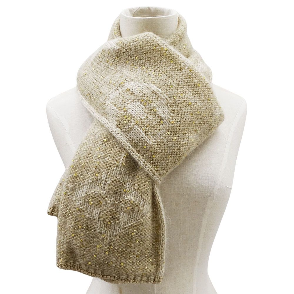 Louis Vuitton Scarf Shawl Mohair Echarpe Monogram Glitter — view 6