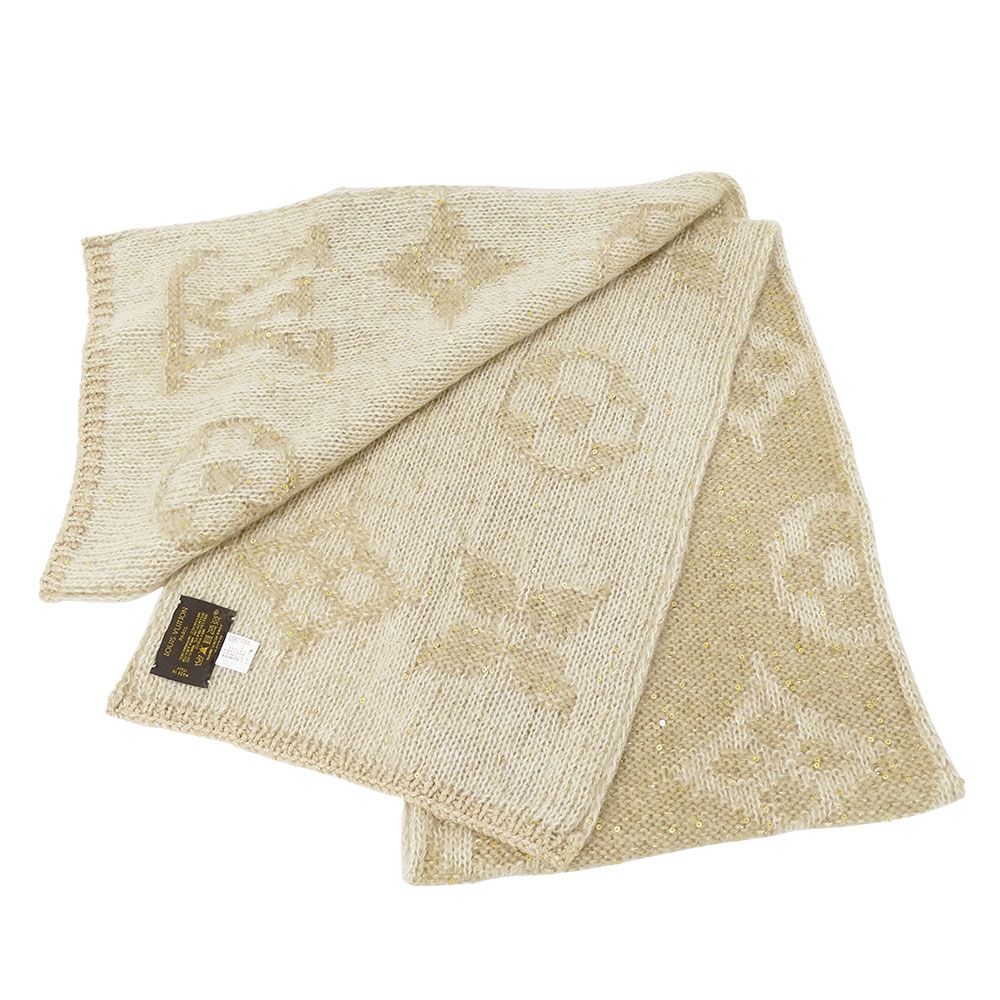 Louis Vuitton Scarf Shawl Mohair Echarpe Monogram Glitter — view 2