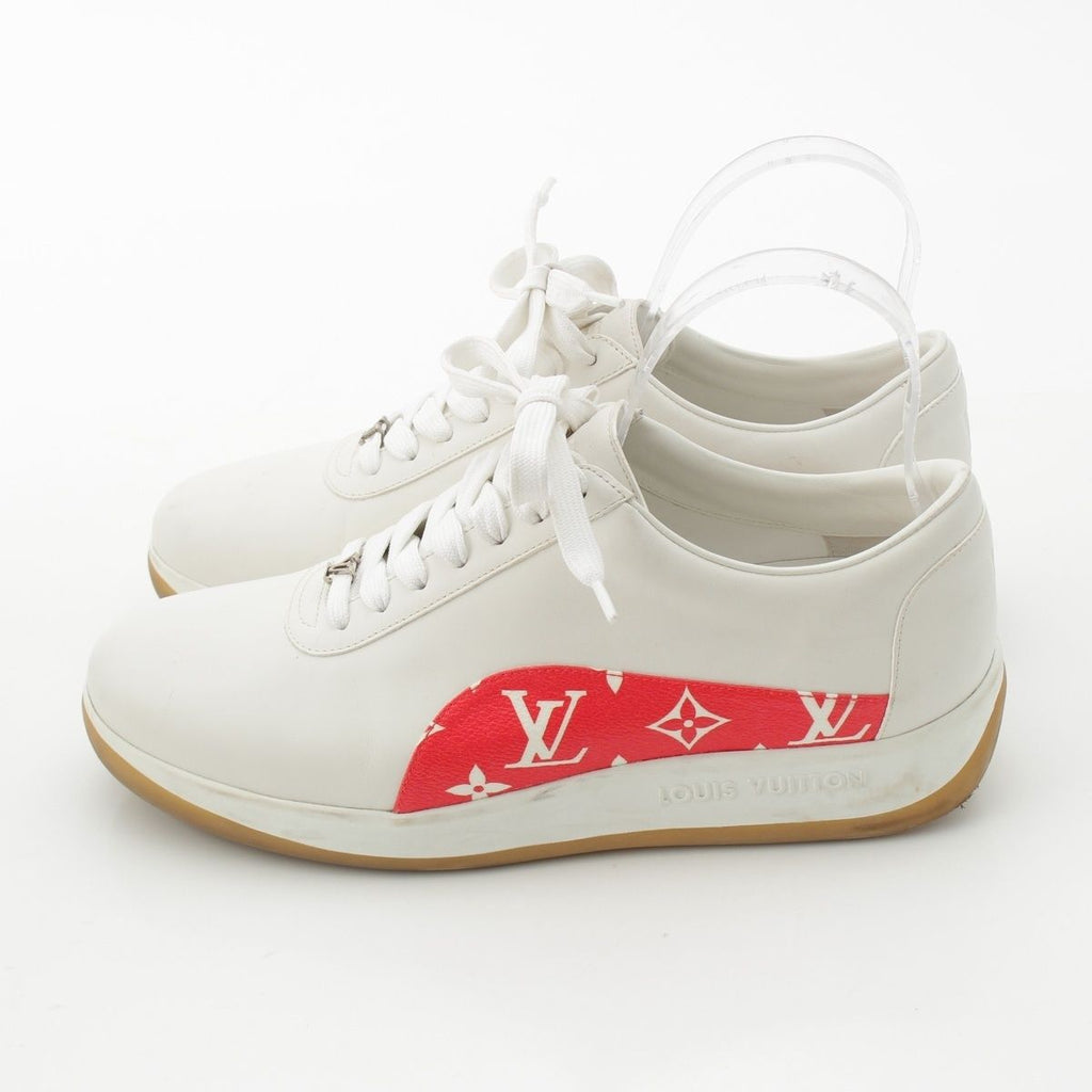 Louis Vuitton Supreme Low Cut Sneakers White Red 7 2 — view 3