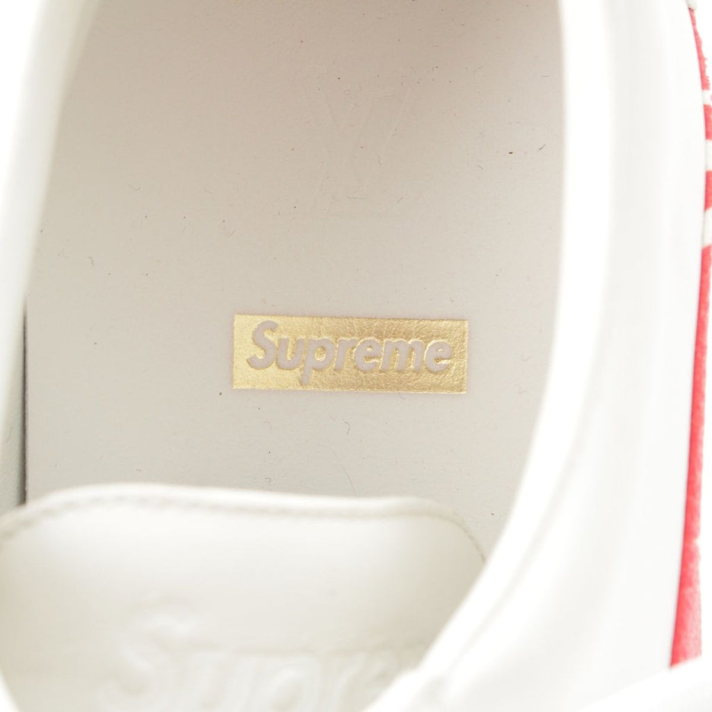 Louis Vuitton Supreme Low Cut Sneakers White Red 7 2 — view 7