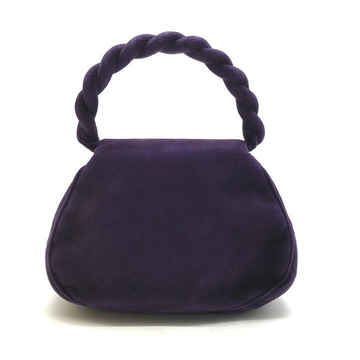 Chanel Suede Twist CC Logo Turnlock Mini Hand Bag Purple Bag — view 3