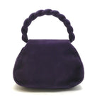 Chanel Suede Twist CC Logo Turnlock Mini Hand Bag Purple Bag — view 3