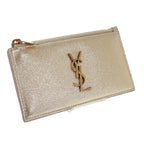 Saint Laurent Zipped Fragment Card Case Coin Compact Wallet Chien — view 2
