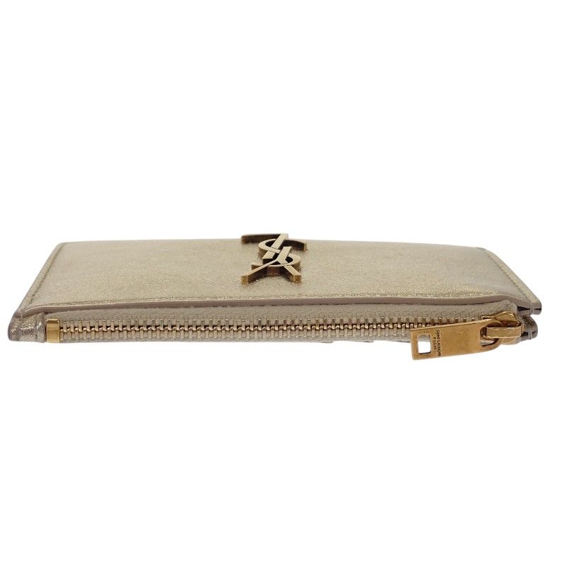 Saint Laurent Zipped Fragment Card Case Coin Compact Wallet Chien — view 4
