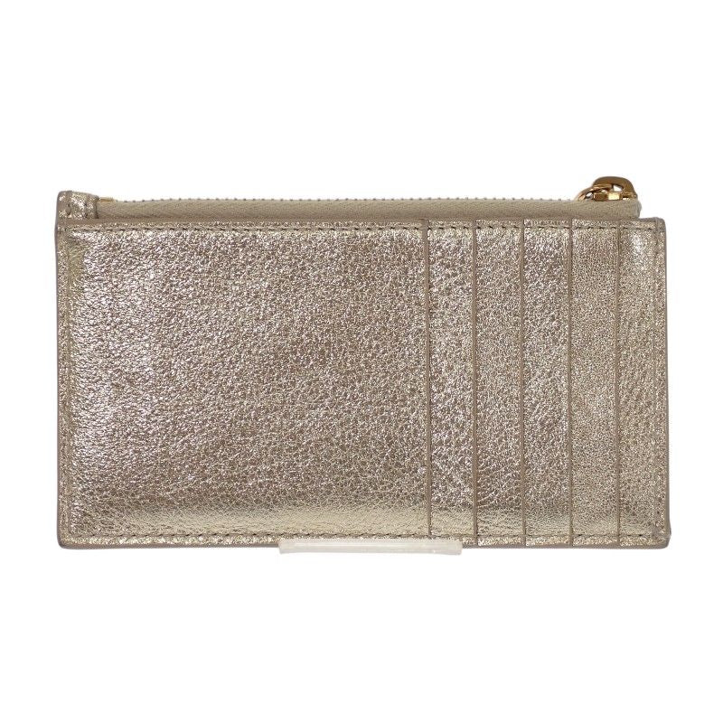 Saint Laurent Zipped Fragment Card Case Coin Compact Wallet Chien — view 3
