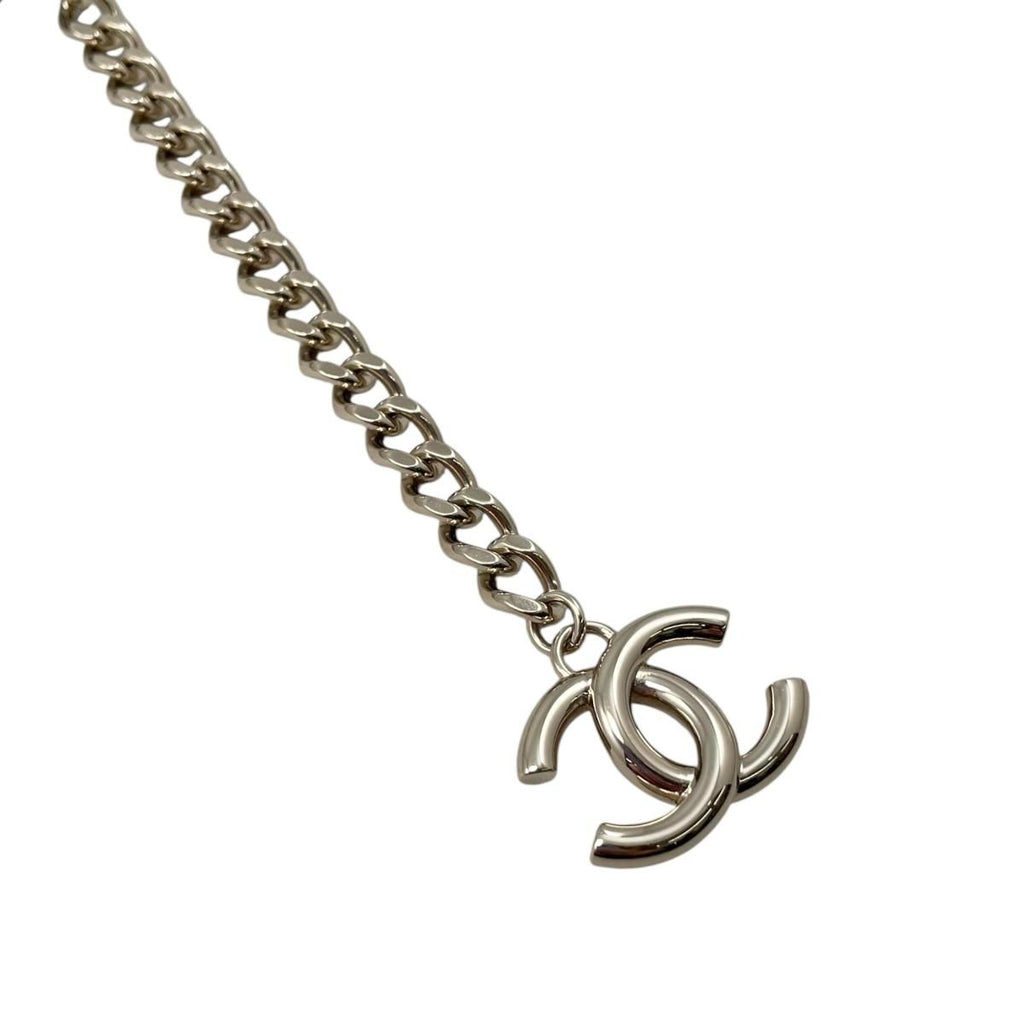 Chanel Belt CC Logo Chain Denim Blue Gold — view 6