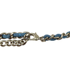 Chanel Belt CC Logo Chain Denim Blue Gold — view 7
