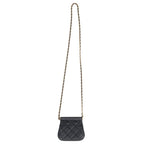 Chanel CC Logo Caviar Leather Chain Shoulder Bag Black — view 2