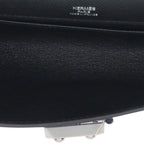 Hermes Sac a Depeches 24 Veau Epsom Black Clutch — view 3
