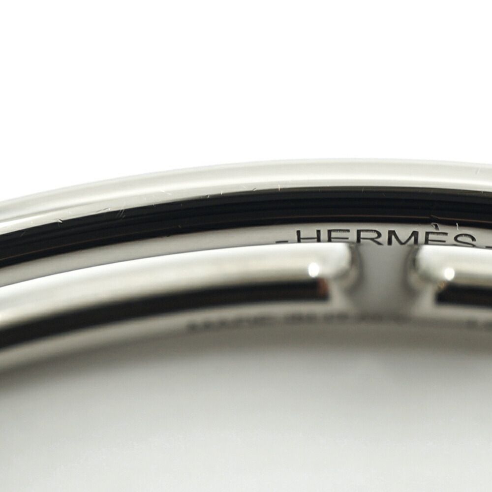 Hermes Leather Bracelet Ruri Double Tour Gray Silver — view 6