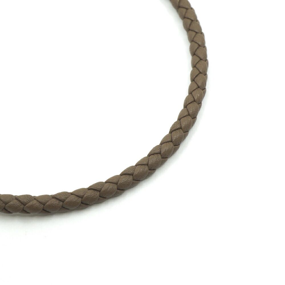 Hermes Leather Bracelet Ruri Double Tour Gray Silver — view 7