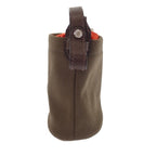 Hermes Dog Treats Pouch Pet Supplies Leather Khaki Fu — view 3