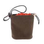 Hermes Dog Treats Pouch Pet Supplies Leather Khaki Fu — view 2