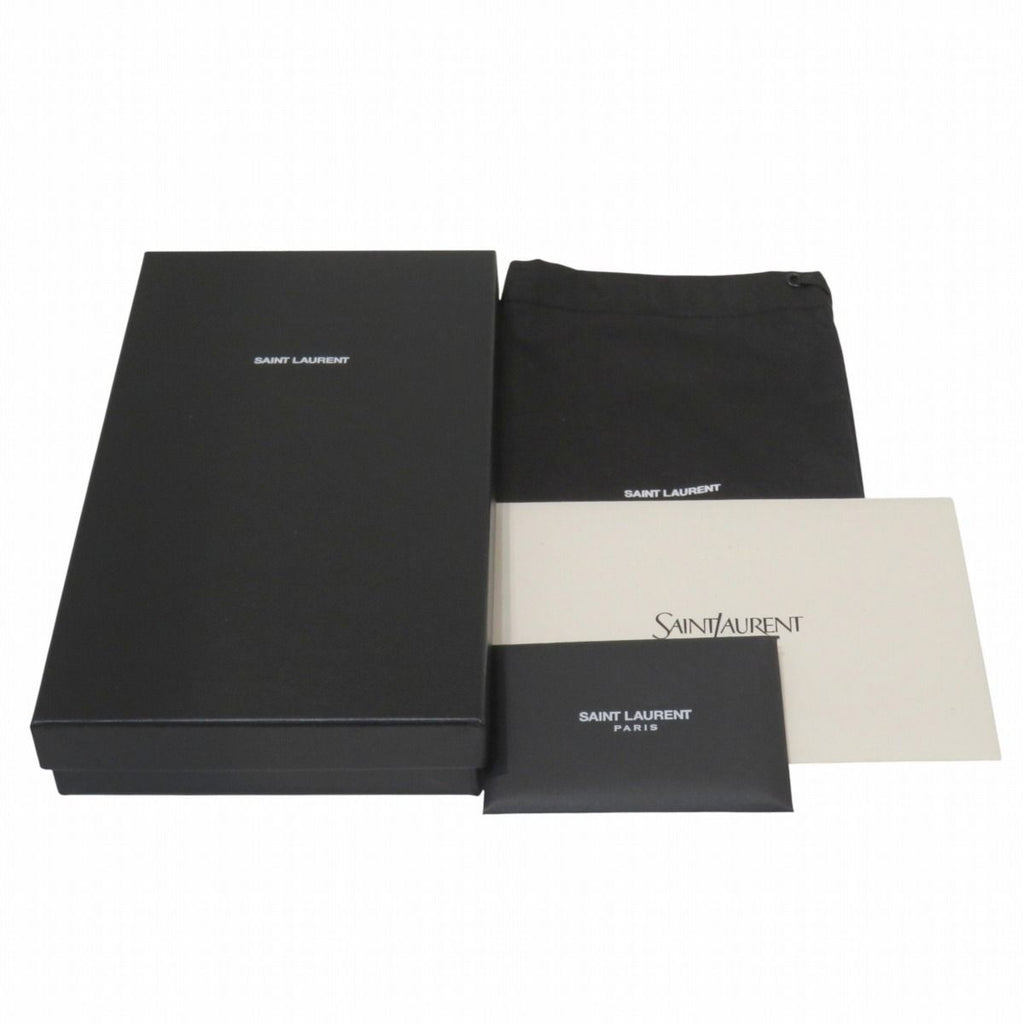 Saint Laurent Yves Stitch Zip Around Monogram YSL Wallet Leather — view 5