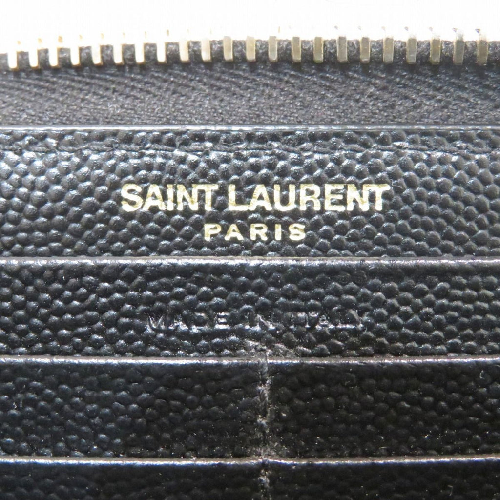 Saint Laurent Yves Stitch Zip Around Monogram YSL Wallet Leather — view 4