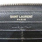 Saint Laurent Yves Stitch Zip Around Monogram YSL Wallet Leather — view 4