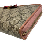 Gucci GG Supreme Wallet Canvas Beige Pink — view 7