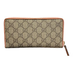 Gucci GG Supreme Wallet Canvas Beige Pink — view 2