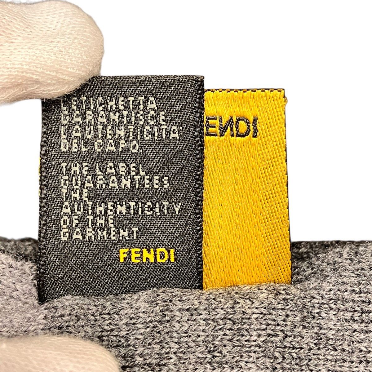 Fendi Scarf Wool Gray — view 6