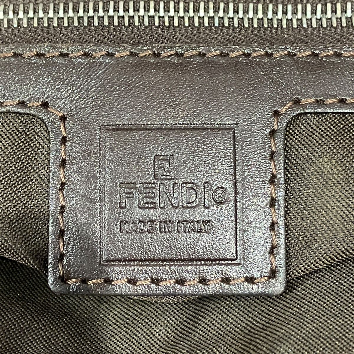 Fendi Handbag Nylon Leather — view 4
