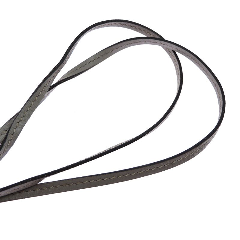 Hermes Shoulder Bag Leather Gray — view 8