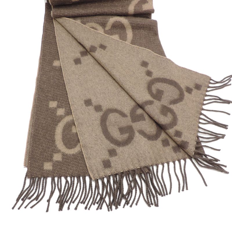 Gucci Scarf Wool Brown — view 4