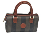 Fendi Pecan Pi Buishi Leather Boston Handbag Brown