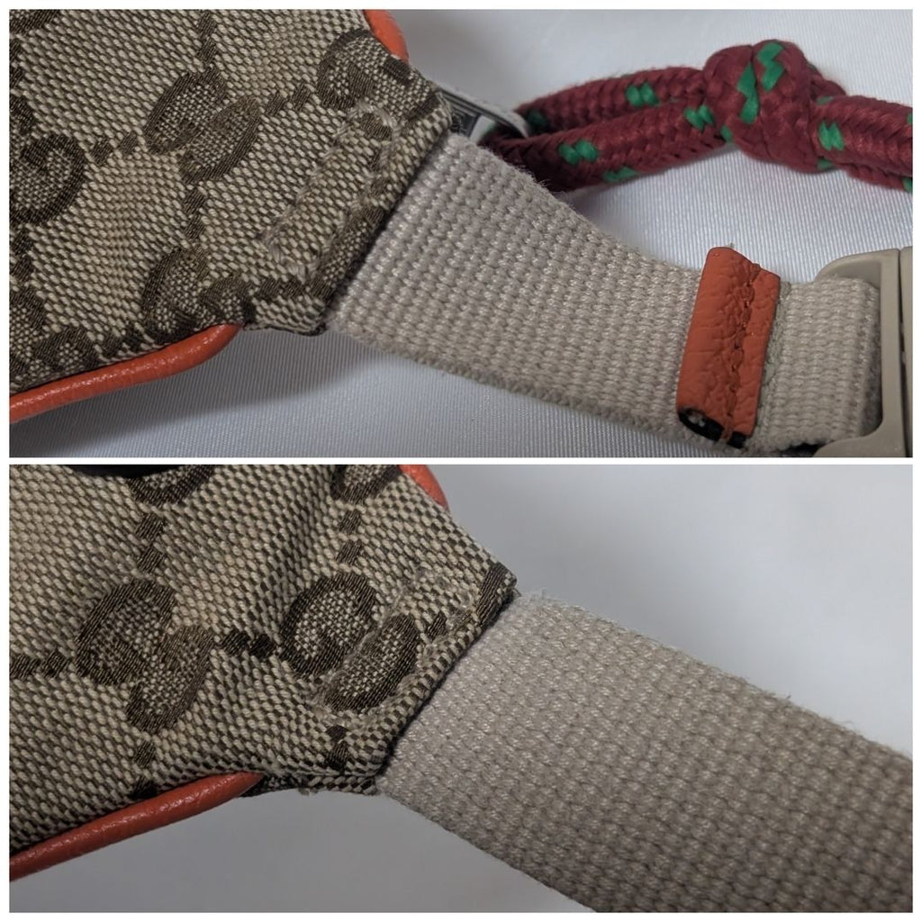 Gucci North Face Collaboration GG Canvas Belt Bag Orange — view 4